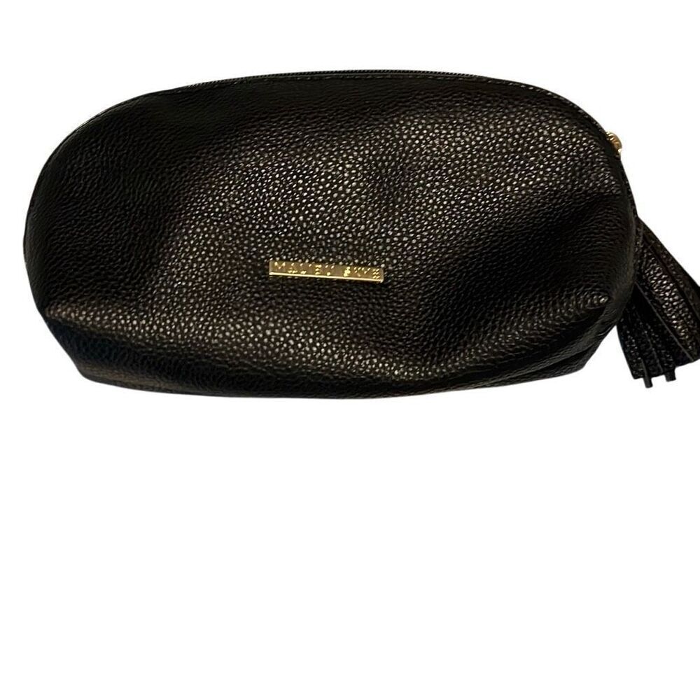 Malibu sky vegan leather cosmetic bag. Like.